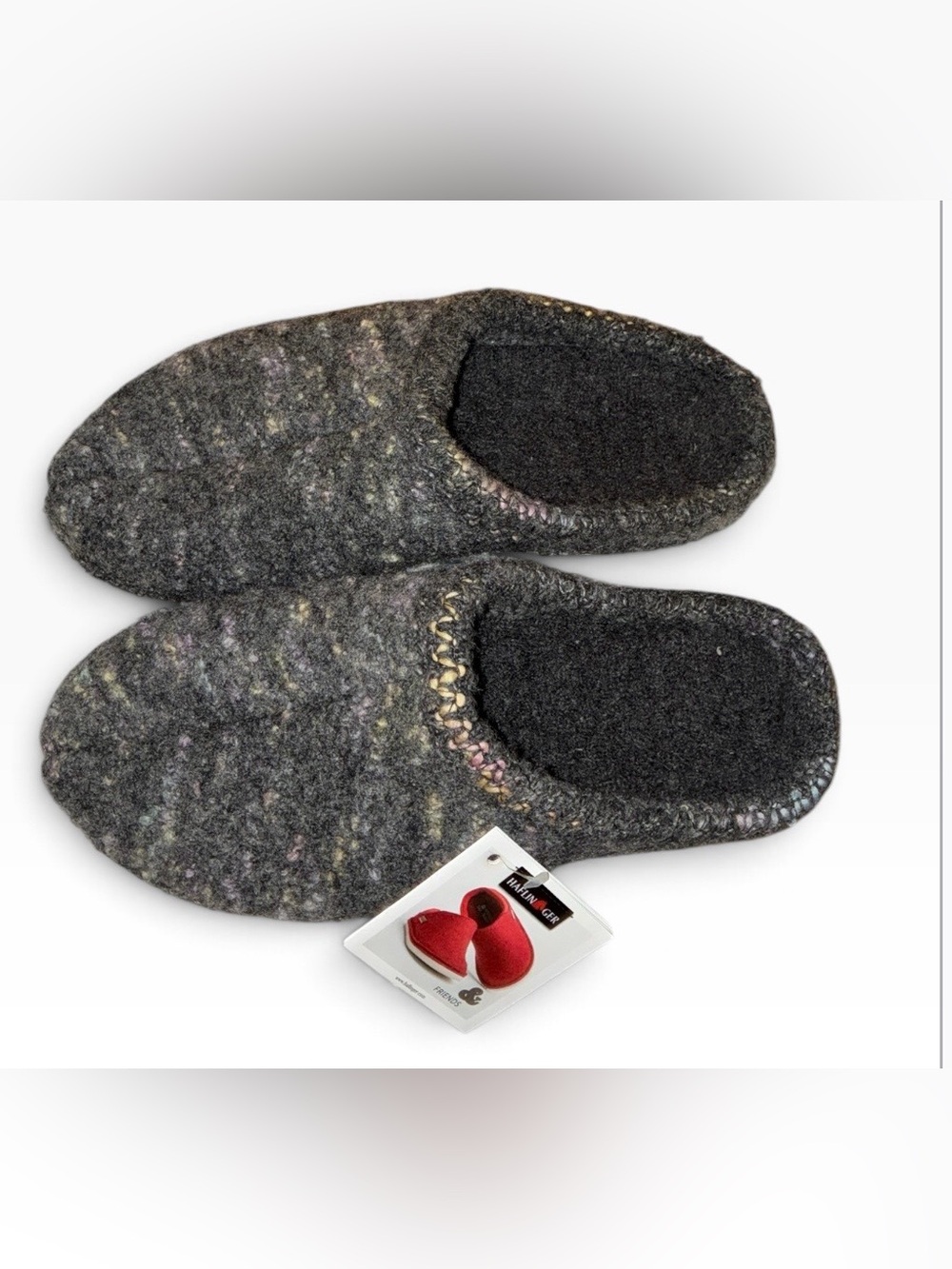 NWT Haflinger Wool As Classic Lifestyle Slippers Sz 38 (7) Grey